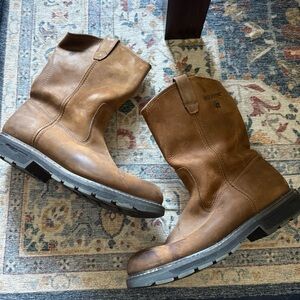 Wolverine Work Boots Waterproof Slip Resistant Size 11.5 Brown Men’s